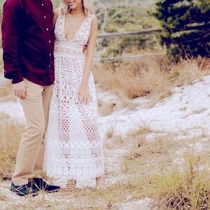 White lace formal dress